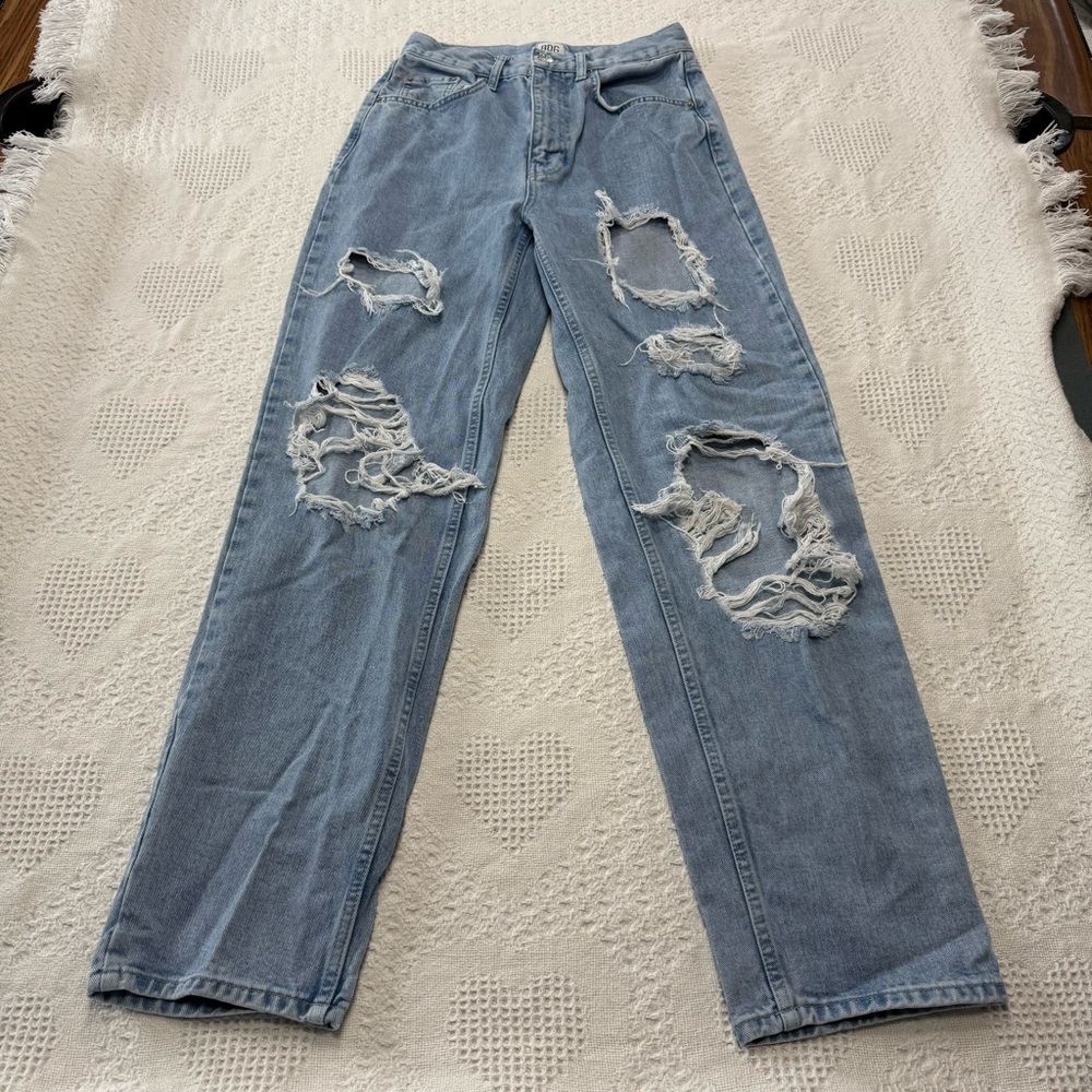 BDG Urban Outfitters High Rise Distressed Baggy Jeans (27)
